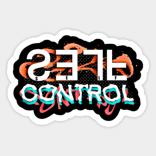 Self control typographical Sticker